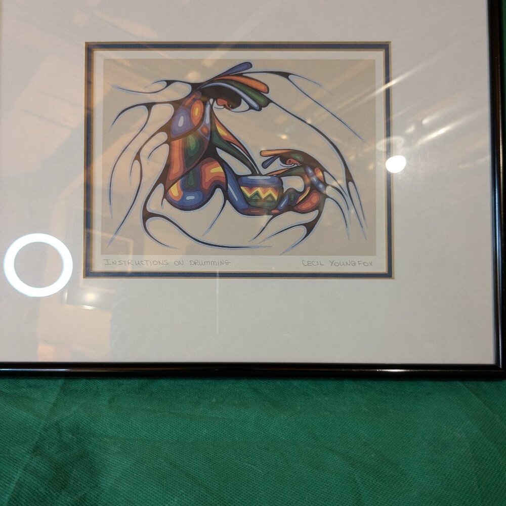 Cecil Youngfox print, "instructions on drumming"